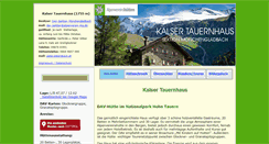 Desktop Screenshot of kalser-tauernhaus.de