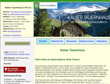 Tablet Screenshot of kalser-tauernhaus.de